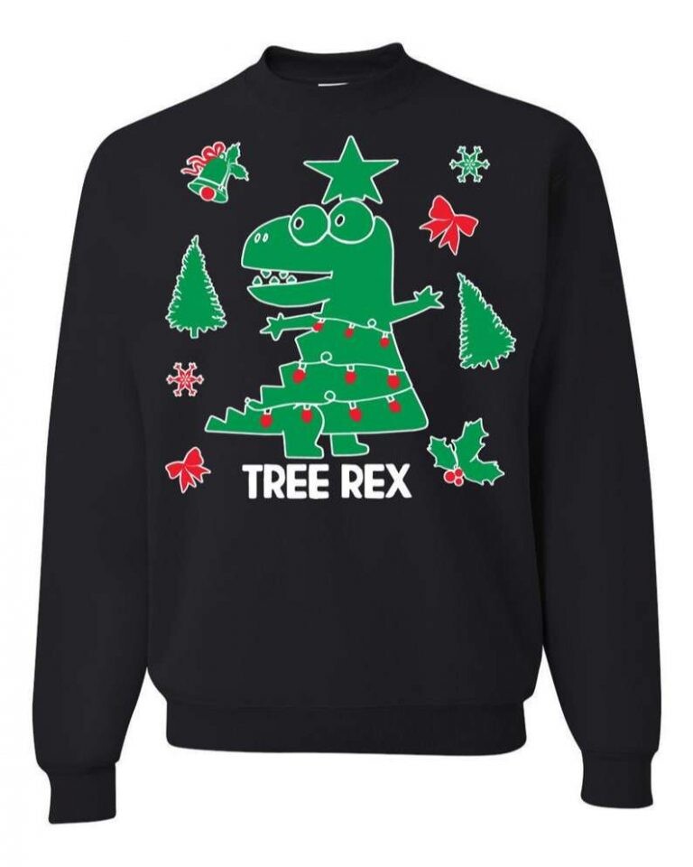 Ugly Christmas Sweater Tree Rex Sweatshirt