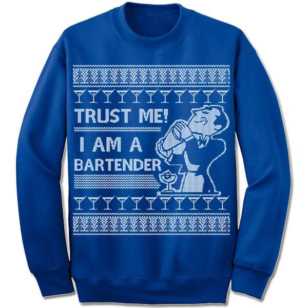 Bartender Ugly Christmas Sweater Panetory – Graphic Design Apparel &Amp; Accessories Online