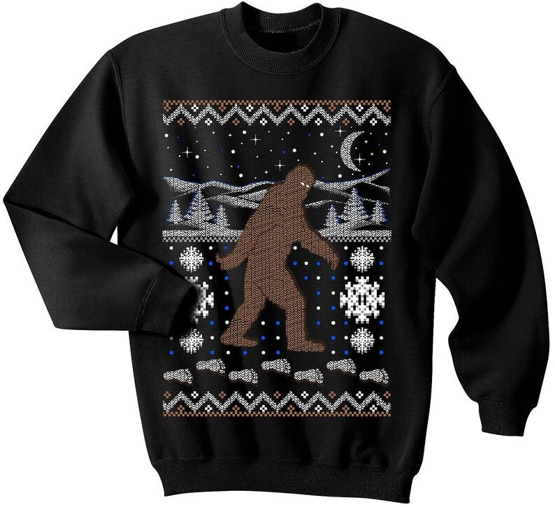 Bigfoot Ugly Christmas Sweater Panetory – Graphic Design Apparel &Amp; Accessories Online