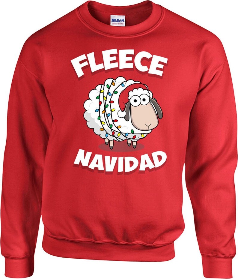 Fleece Navidad Feliz Navidad Merry Christmas Xmas Sweater