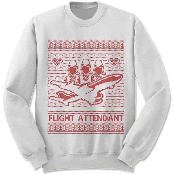 Flight Attendant Ugly Christmas Sweater