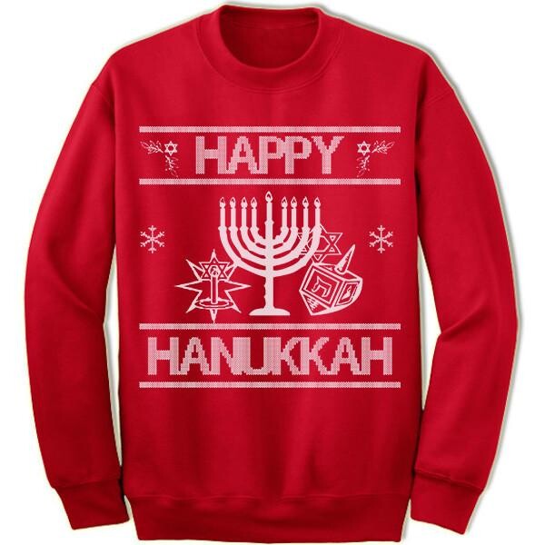 Happy Hanukkah Ugly Christmas Sweater Panetory – Graphic Design Apparel &Amp; Accessories Online