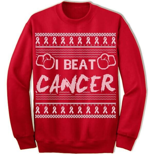 I Beat Cancer Ugly Christmas Sweater