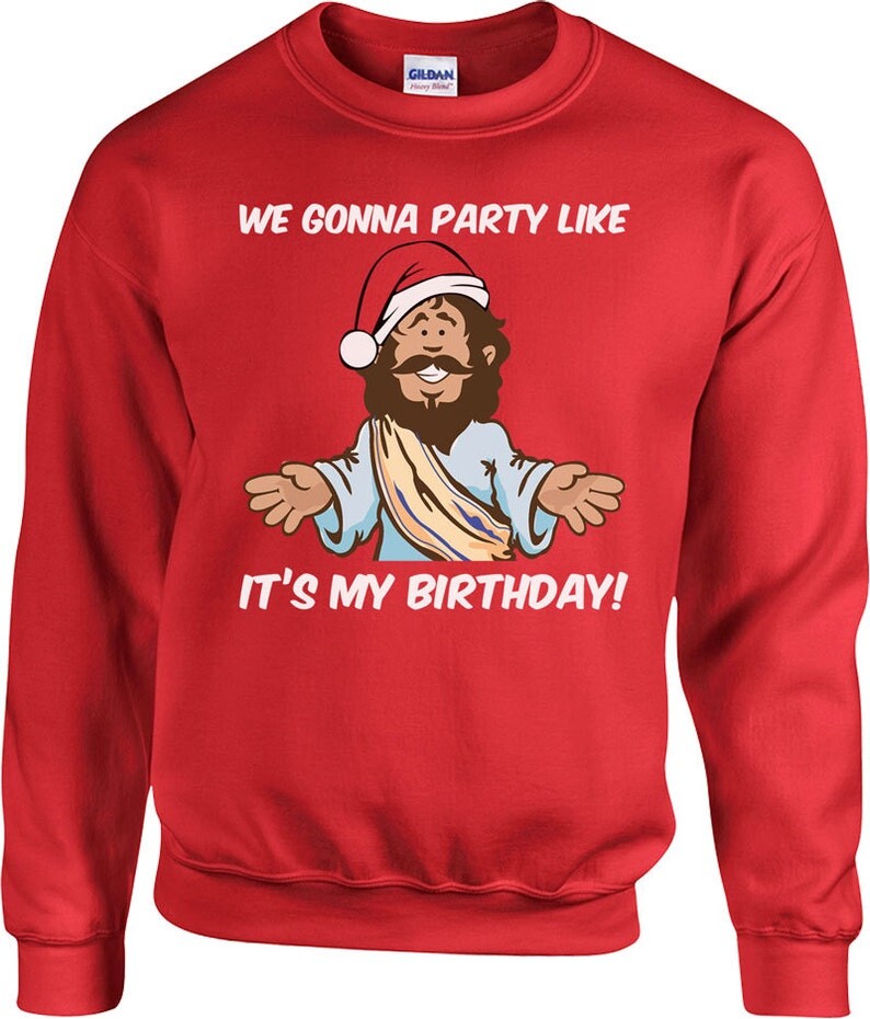 Jesus Sweatshirt Christmas Its My Birthday Panetory – Graphic Design Apparel &Amp; Accessories Online