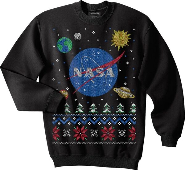 Nasa Ugly Christmas Sweater, Ufo, Alien