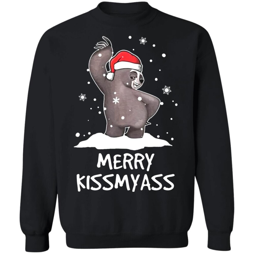 Sloth Merry Kissmyass Christmas Sweater Panetory – Graphic Design Apparel &Amp; Accessories Online
