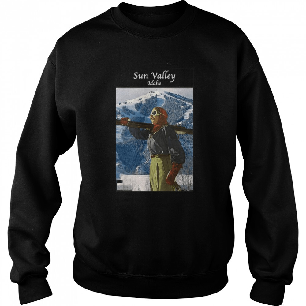 Sun Valley Idaho Vintage Woman Skiing Shirt
