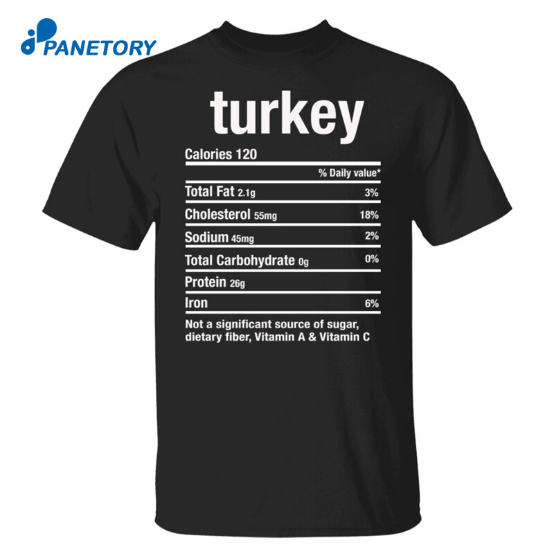 Turkey Calories Daily Value Total Fat Shirt