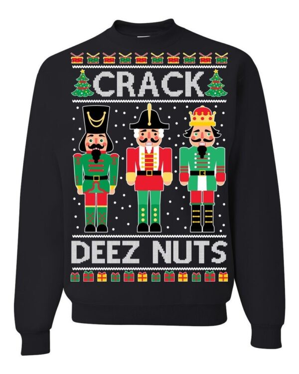 Ugly Christmas Sweater Nutcracker Crack Deez Nuts