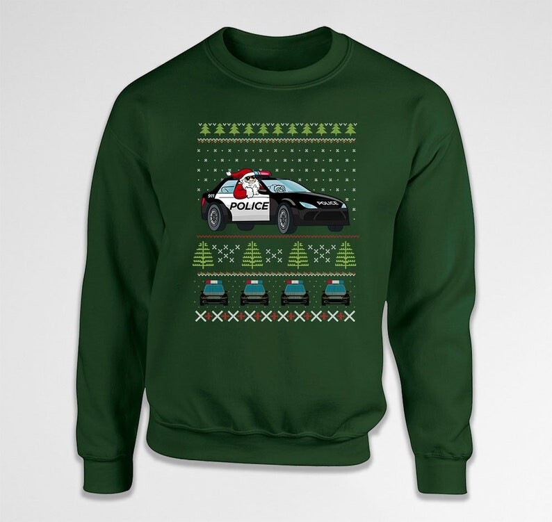 Ugly Christmas Sweater Police Officer