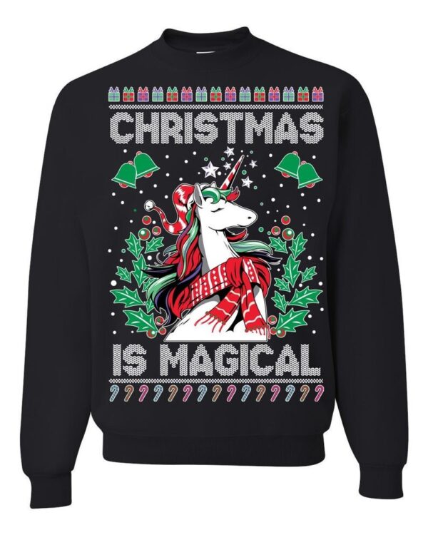 Ugly Christmas Sweater Unicorn Christmas Is Magical
