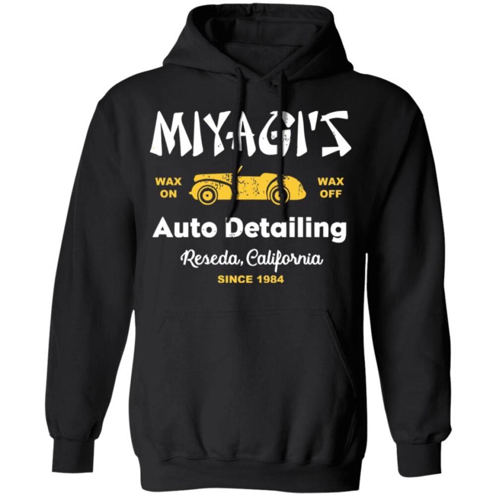 Miyagi’s Wax On Wax Off Auto Detailing Reseda California Since 1984 Shirt 1