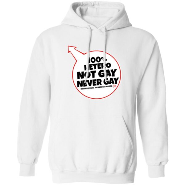 100% Hetero Not Gay Never Gay Shirt
