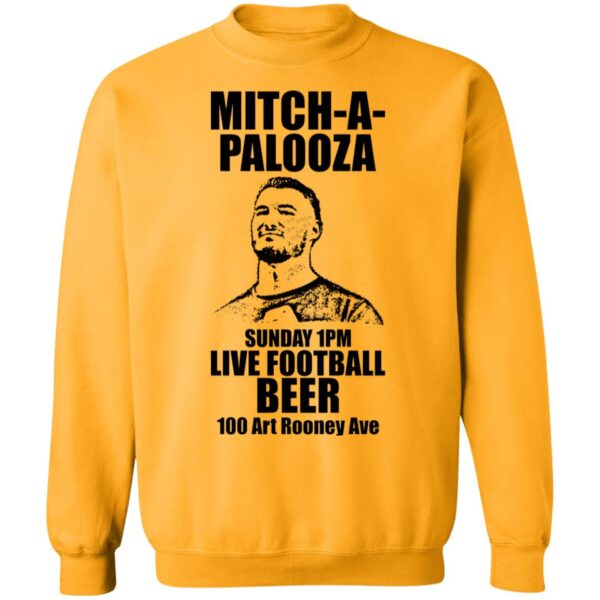 Mitch A Palooza Sunday 1Pm Live Football Beer Gold Shirt