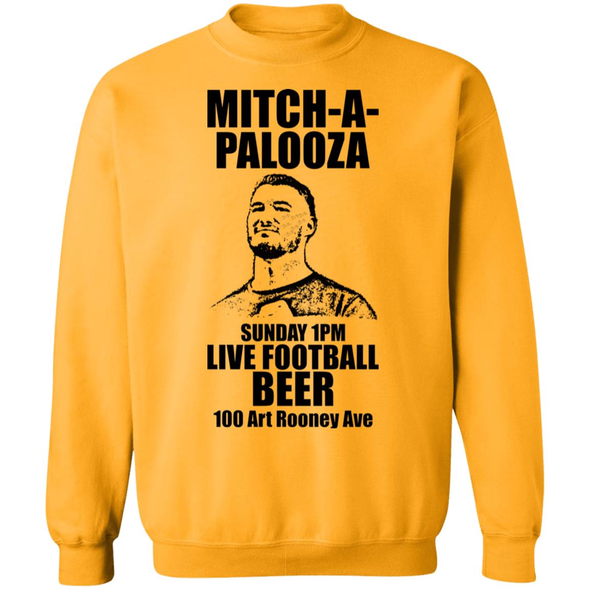 Mitch A Palooza Sunday 1Pm Live Football Beer Gold Shirt 1