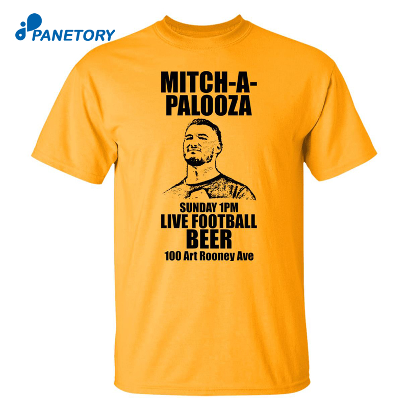Mitch A Palooza Sunday 1Pm Live Football Beer Gold Shirt