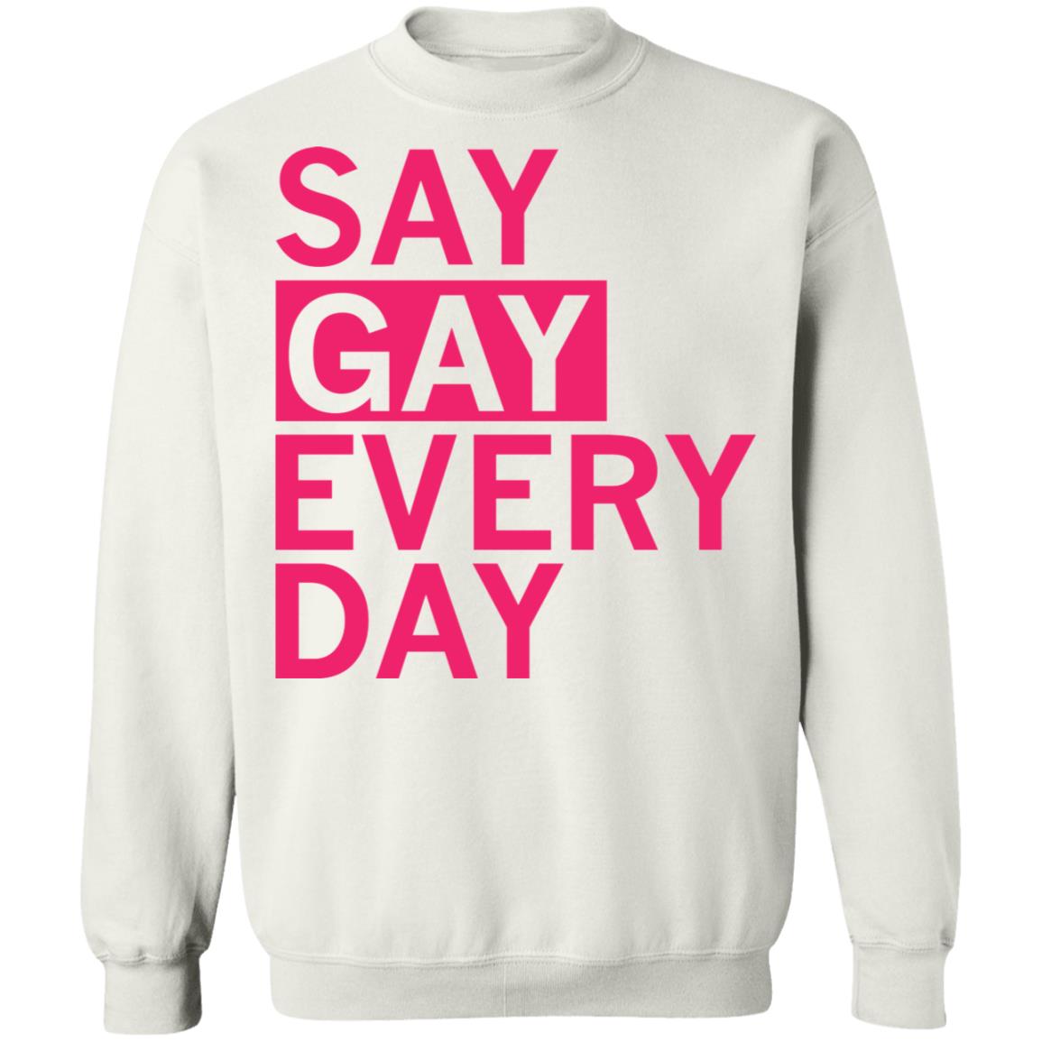 Say Gay Every Day Shirt Panetory – Graphic Design Apparel &Amp; Accessories Online