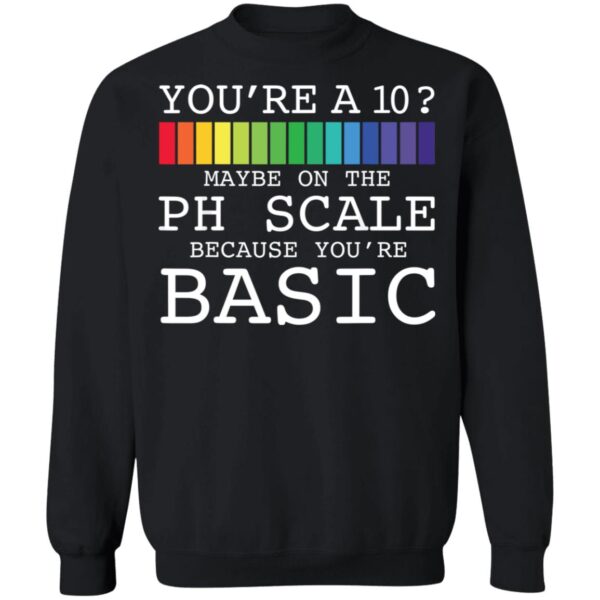 You'Re A 10 Maybe On The Ph Scale Because You'Re Basic Shirt