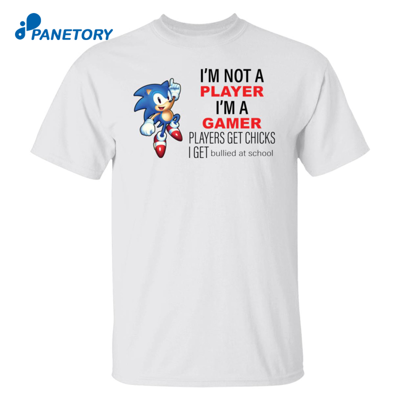 Sonic I’m Not A Player I’m A Gamer Players Get Chicks Shirt