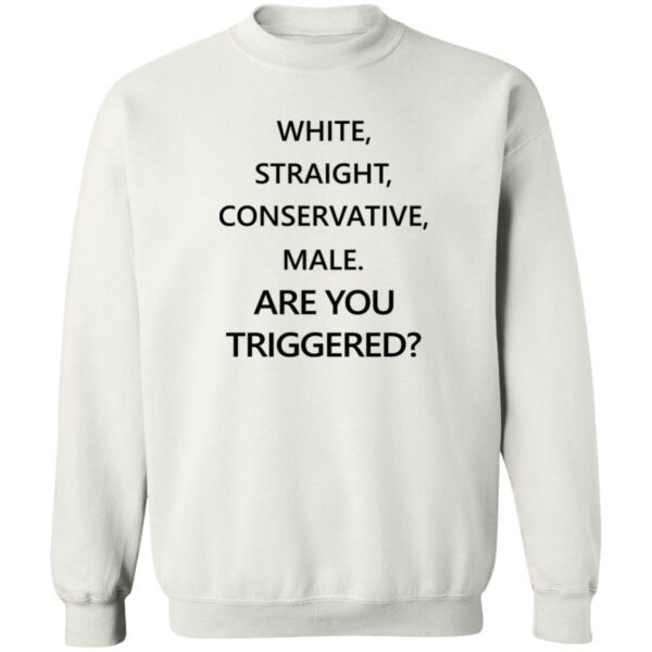 White Straight Conservative Male Are You Triggered Shirt
