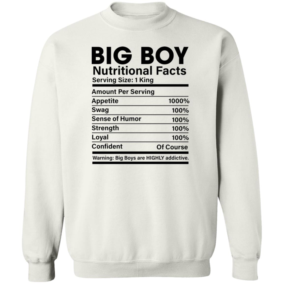 Big Boy Nutritional Facts Shirt 1
