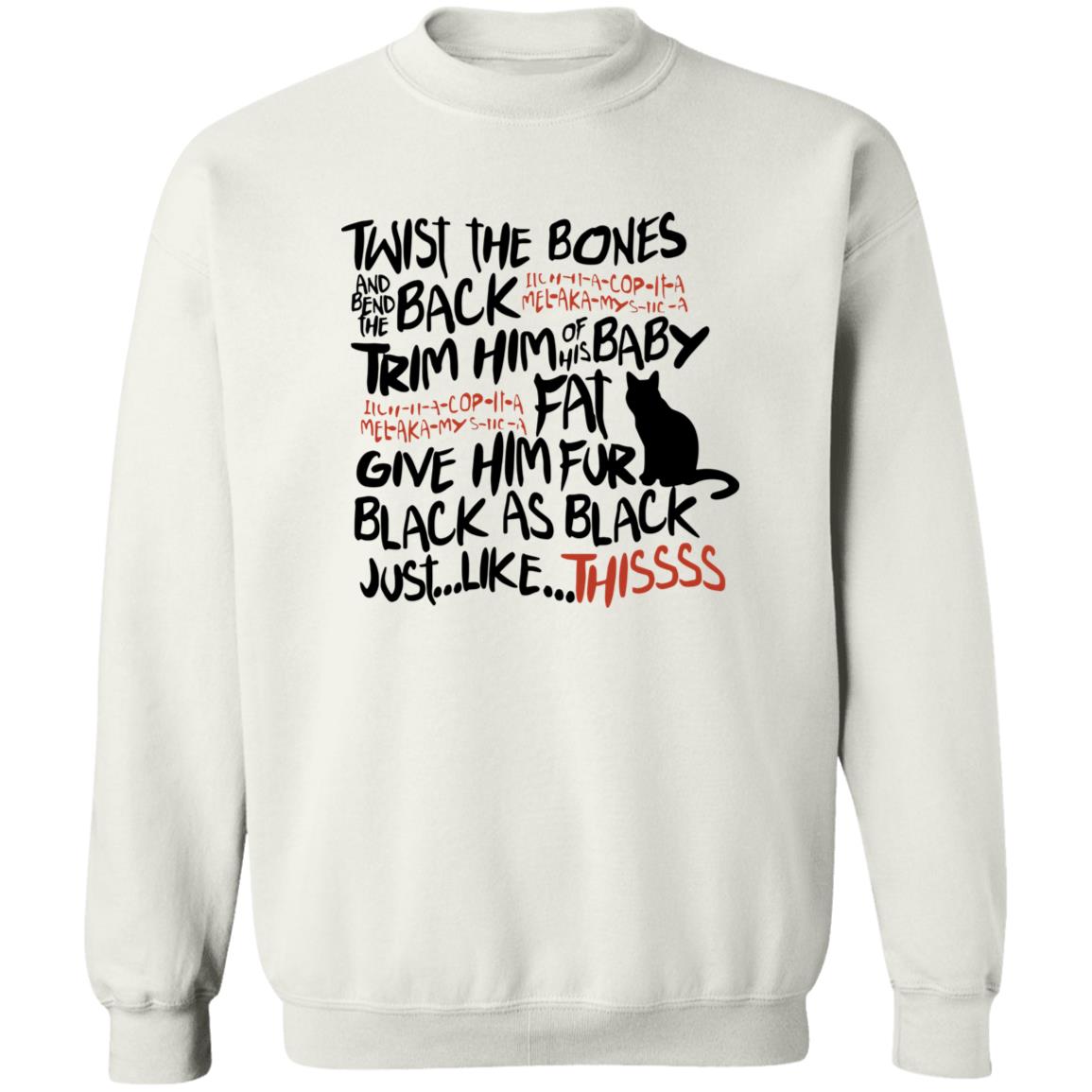 Black Cat Twist The Bones And Bend The Back Trim Him Shirt Panetory – Graphic Design Apparel &Amp; Accessories Online