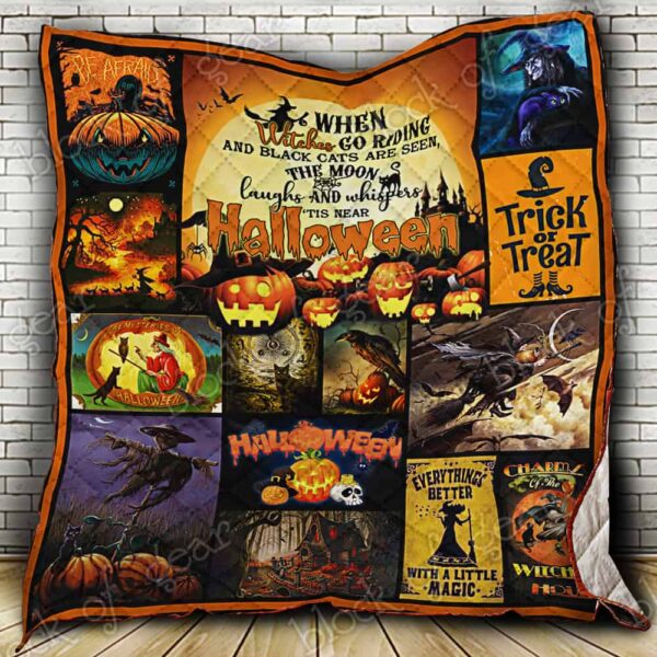 Halloween Witch 3d Quilt Blanket