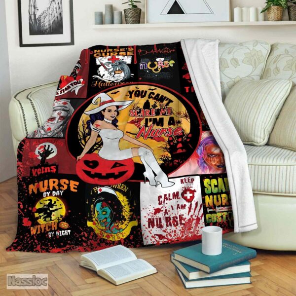 Nurse Halloween Fleece Blanket