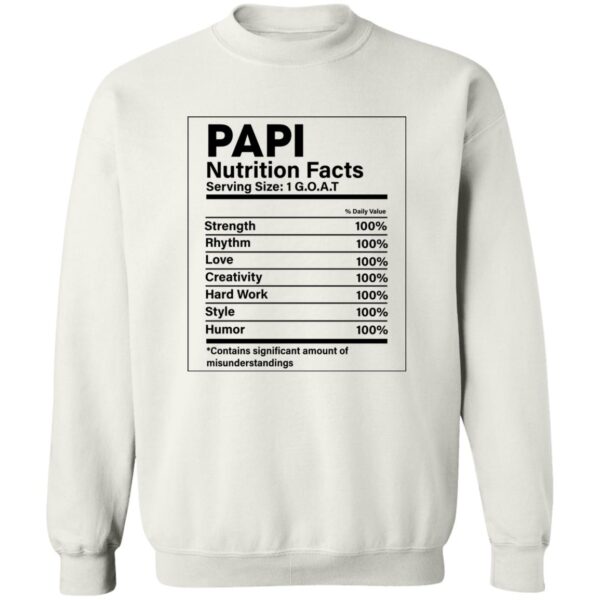 Papi Nutrition Facts Shirt