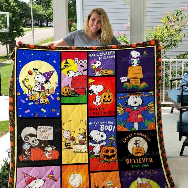 T Snoopy Halloween 3d Customized Fleece Blanket
