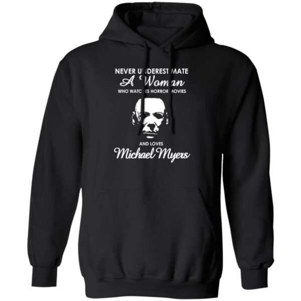 Never Underestimate A Woman Who Watch Horror Movies And Love Michael Myers Shirt