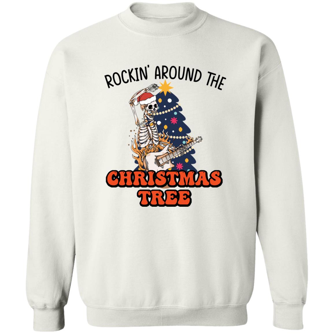 Skeleton Rockin Around The Christmas Tree Shirt 1