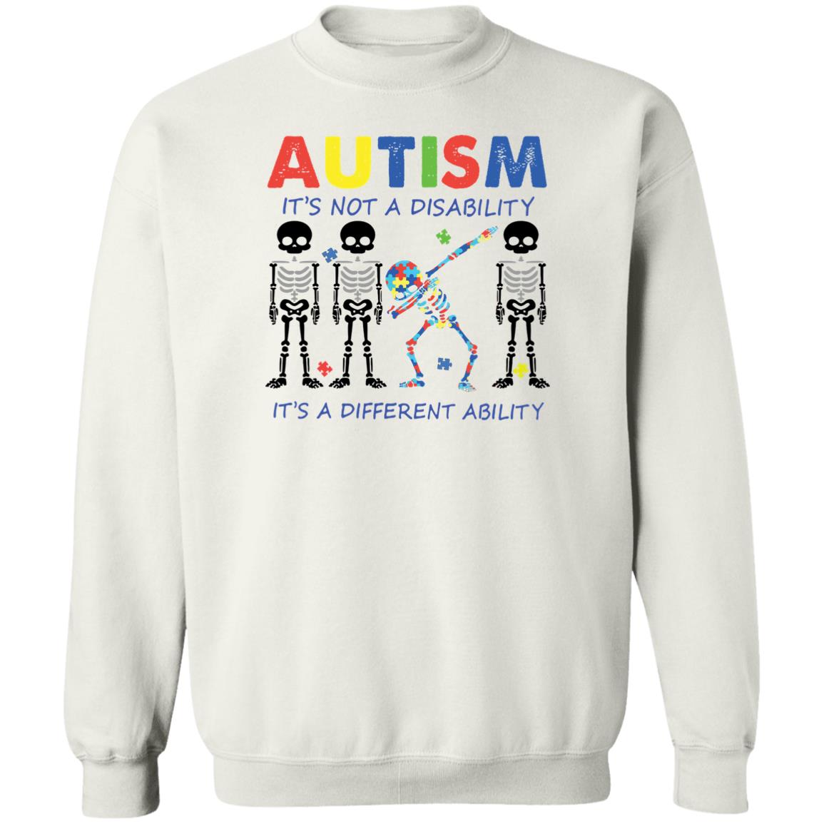 Skeleton Autism It’s Not A Disability It’s A Different Ability Shirt 2