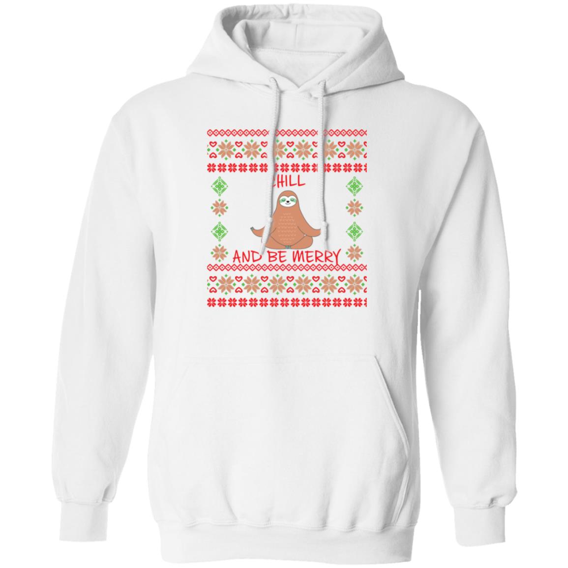 Sloth Chill And Be Merry Christmas Sweater 1