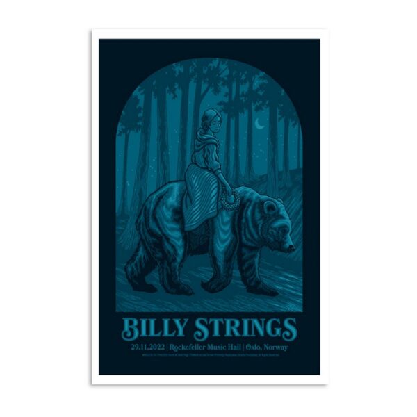 Billy Strings Rockefeller Music Hall Oslo November 29 Poster