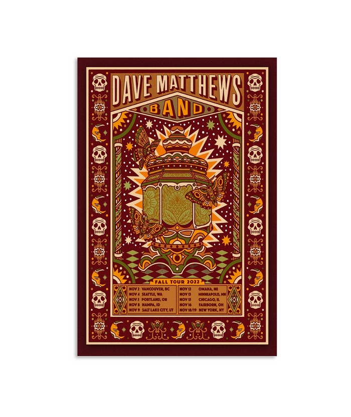 Dave Matthews Band Fall Tour Poster