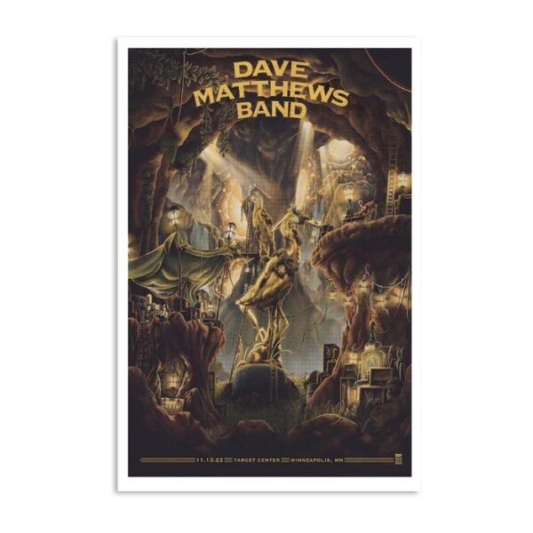 Dave Matthews Band Target Center Minneapolis November 13 Poster