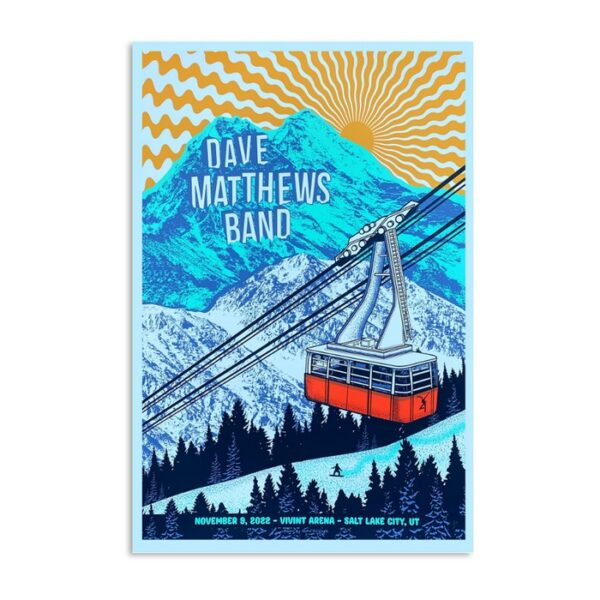 Dave Matthews Band Vivint Arena Salt Lake City November 9 Poster