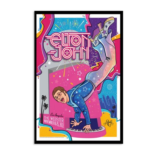 Elton John The Webster Los Angelesnovember Poster