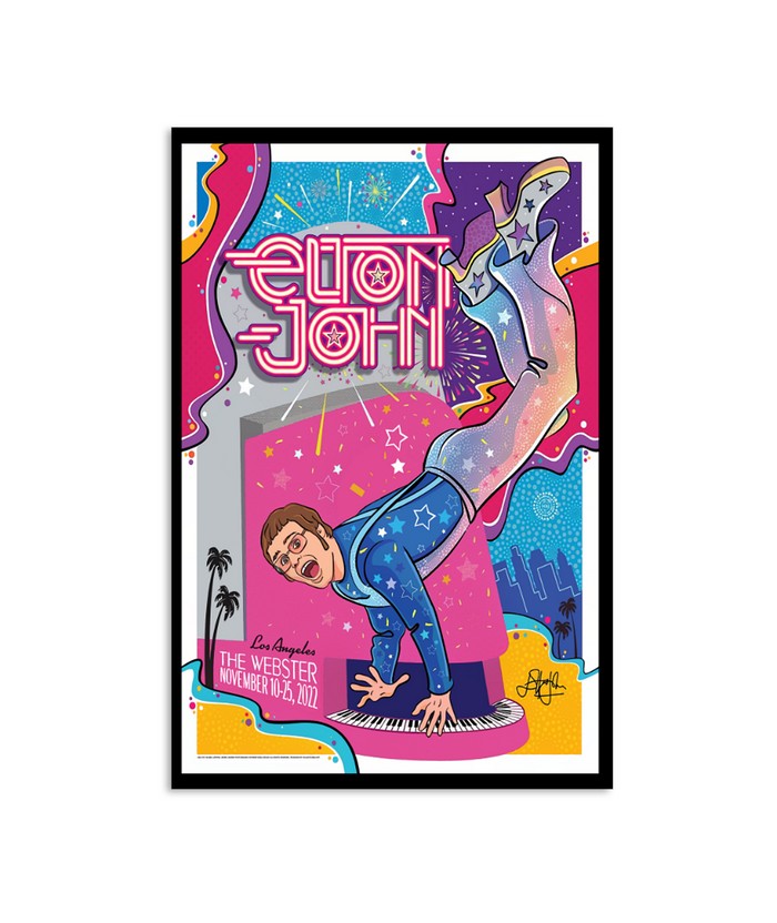 Elton John The Webster Los Angelesnovember Poster