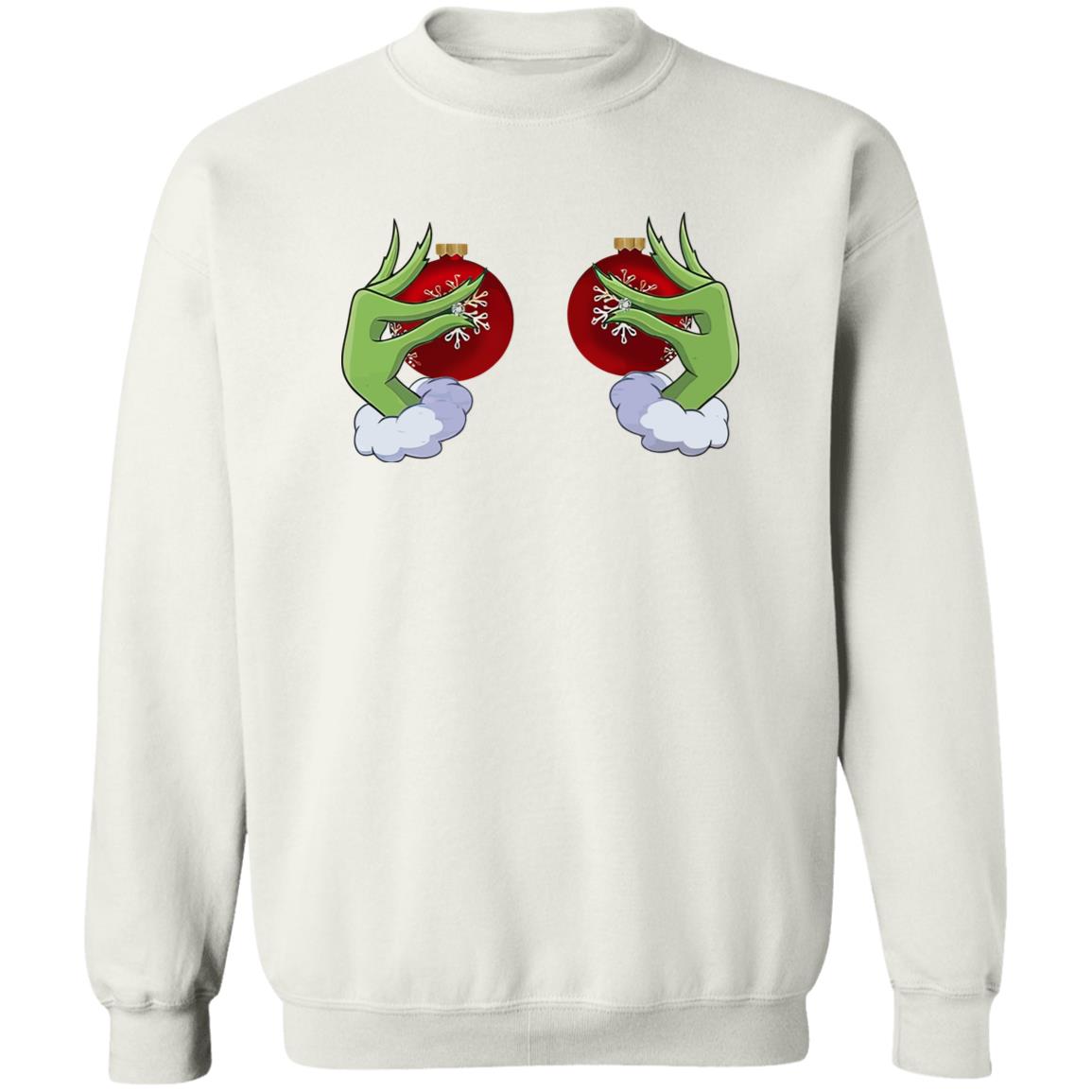 Grinch Ornament Boob Christmas Sweatshirt