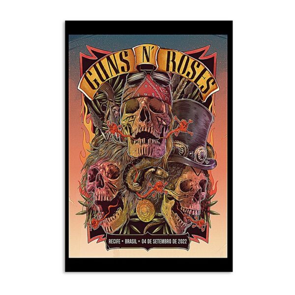 Guns N' Roses Recife Brasil Setembro December 04 Poster