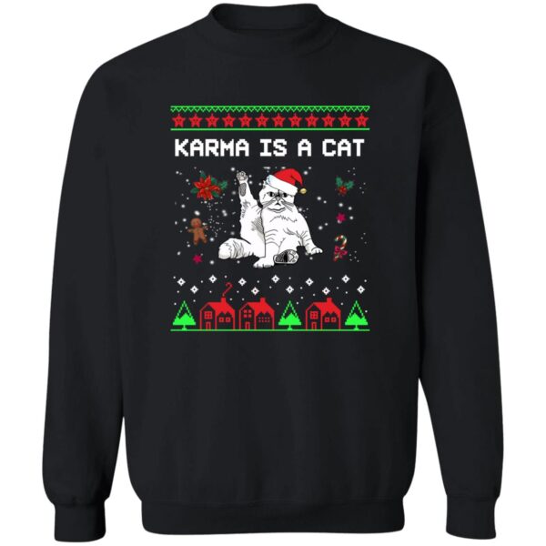 Karma Is A Cat Christmas Sweater