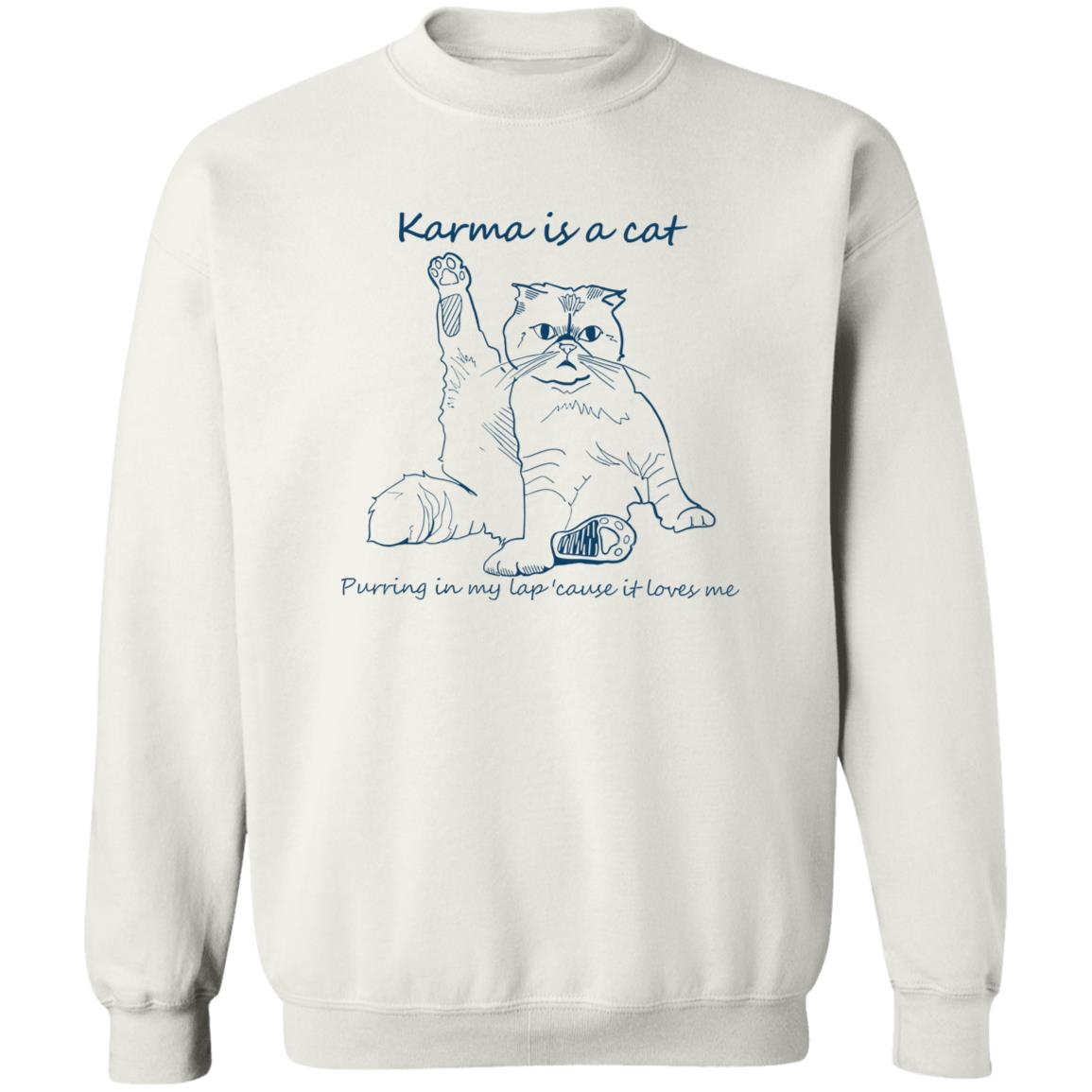 Karma Is A Cat Purring In My Lap Cause It Loves Me Shirt 2