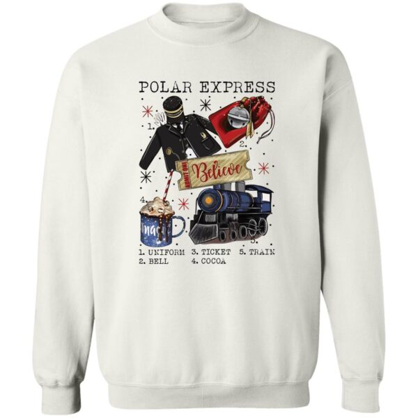 Polar Express Believe Uniform Ticket Train Bell Cocoa Shirt