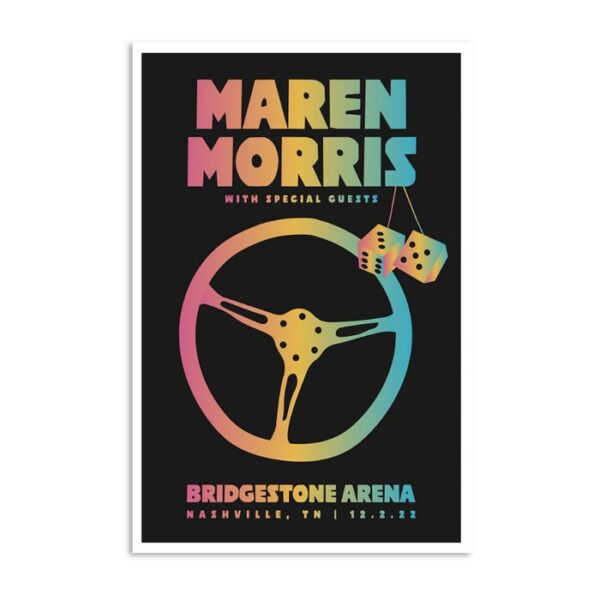 Poster Maren Morris Bridgestone Arena Nashville December 2 Poster