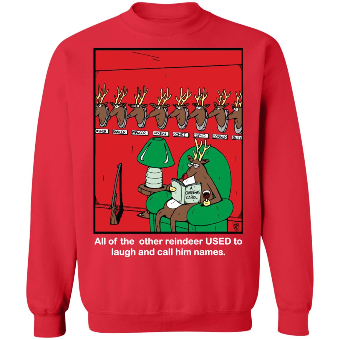 Reindeer All Of The Other Reindeer Used To Laugh And Call Him Names Shirt 2
