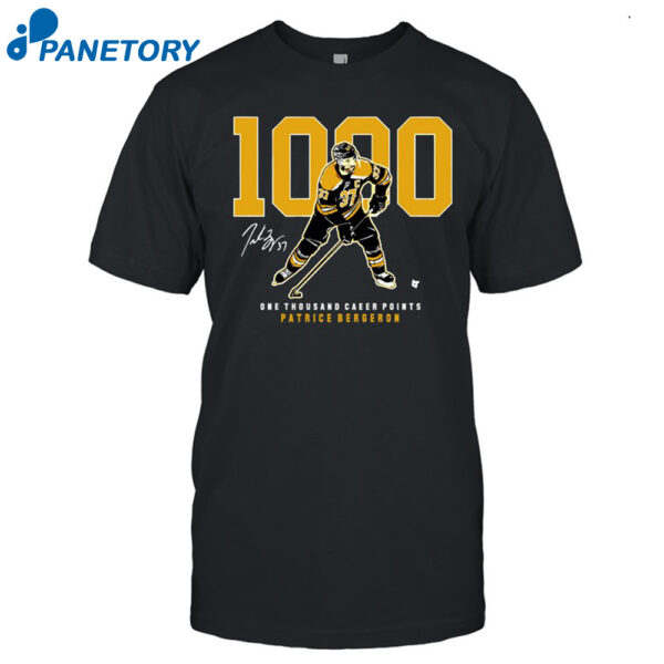 Patrice Bergeron 1000 Points Shirt