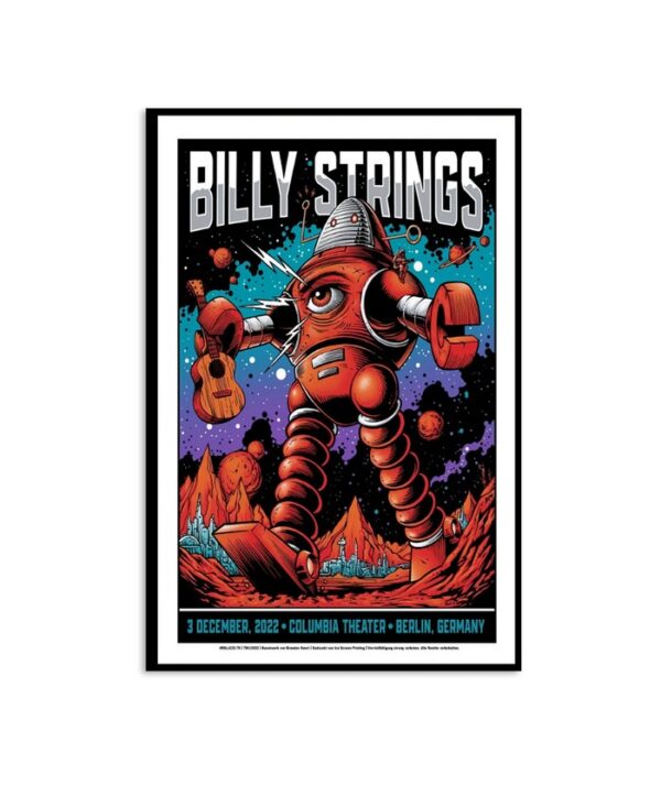 Billy Strings Berlin German December 3 Columbia Theater Poster