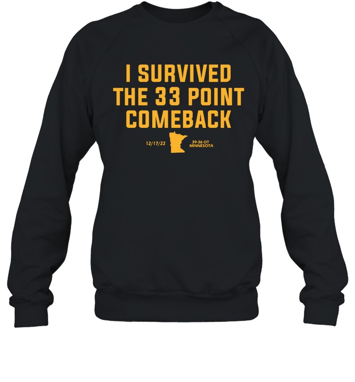 I Survived The 33 Point Comeback Shirt 2